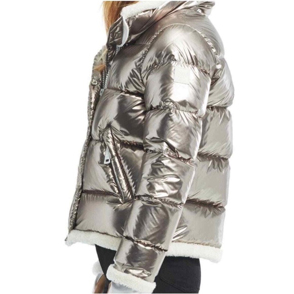 SAM. Gigi down puffer jacket sherpa silver - size medium - Picture 2 of 8